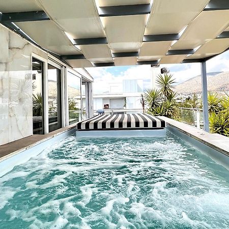 Citycenter Penthouse Mini Private Pool With Hydromassage And Great Town View Athen Eksteriør bilde